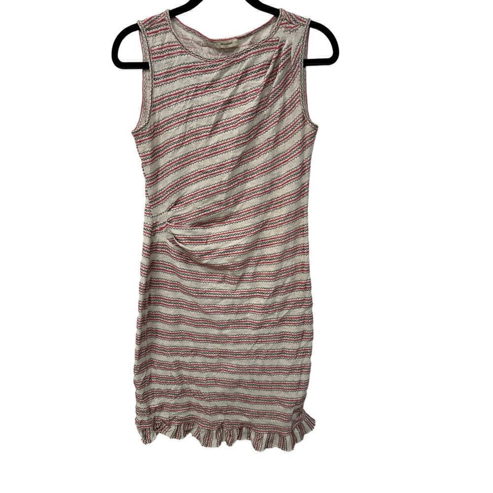 Max Studio Cotton Sleeveless White Dress with Embroidery Size Medium